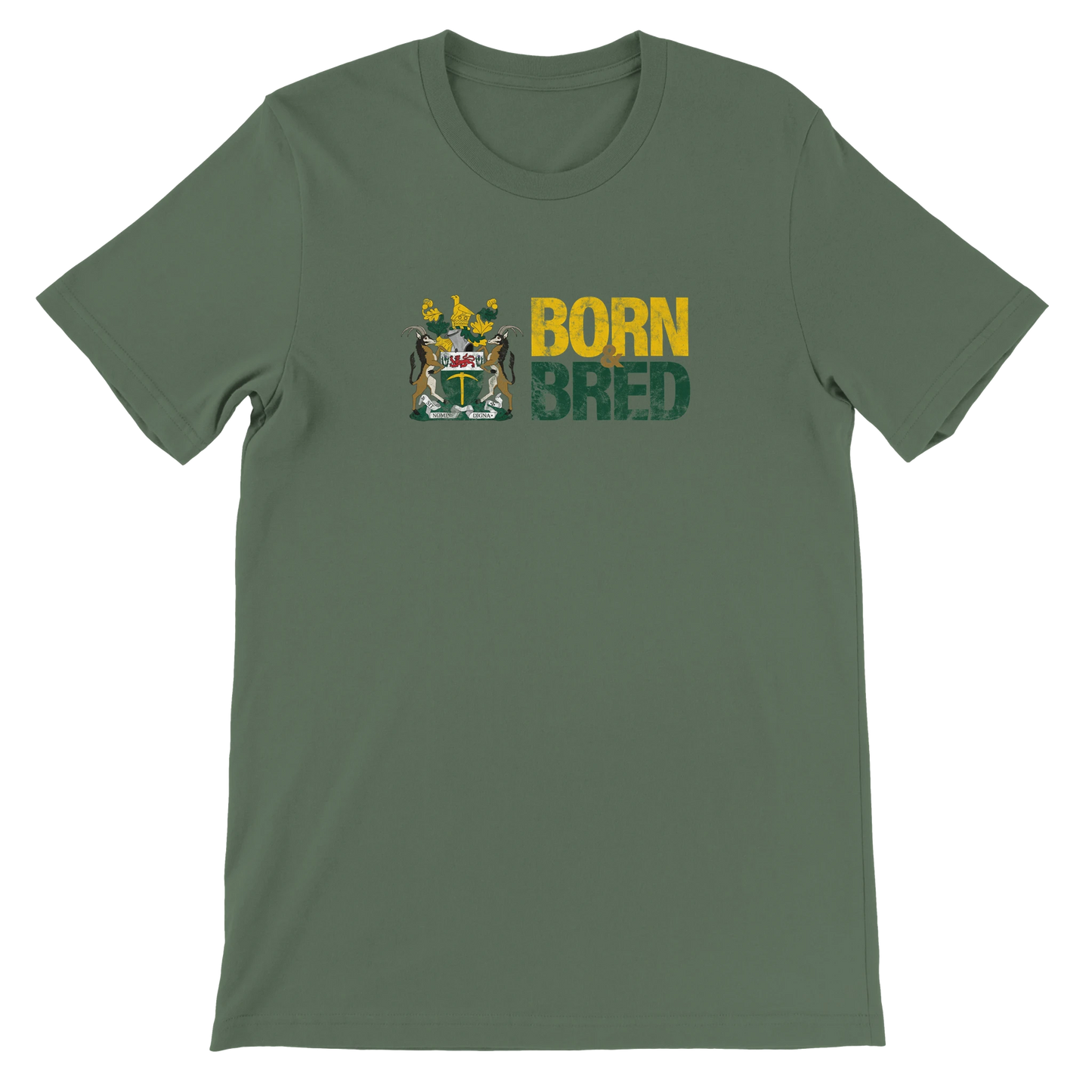 Rhodesia Born&Bred Tshirt Military Green