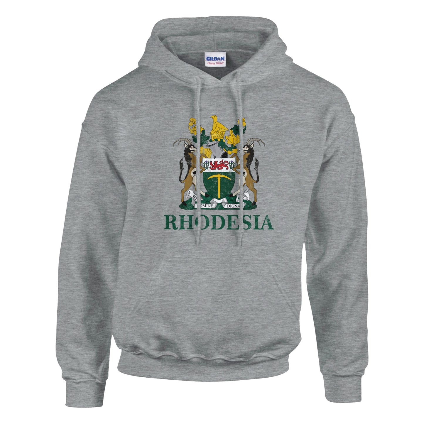 Rhodesia Coat of Arms Hoodie in Ash Grey