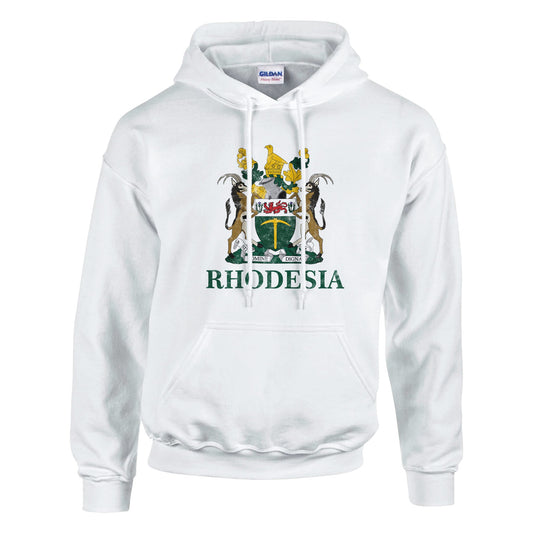 Rhodesia Coat of Arms Hoodie in White