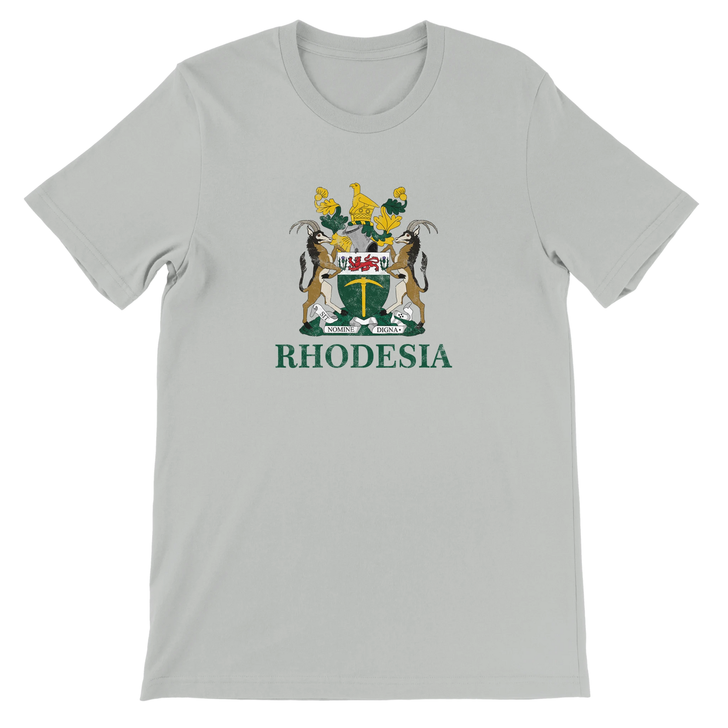 Rhodesia Coat of Arms Silver Tshirt