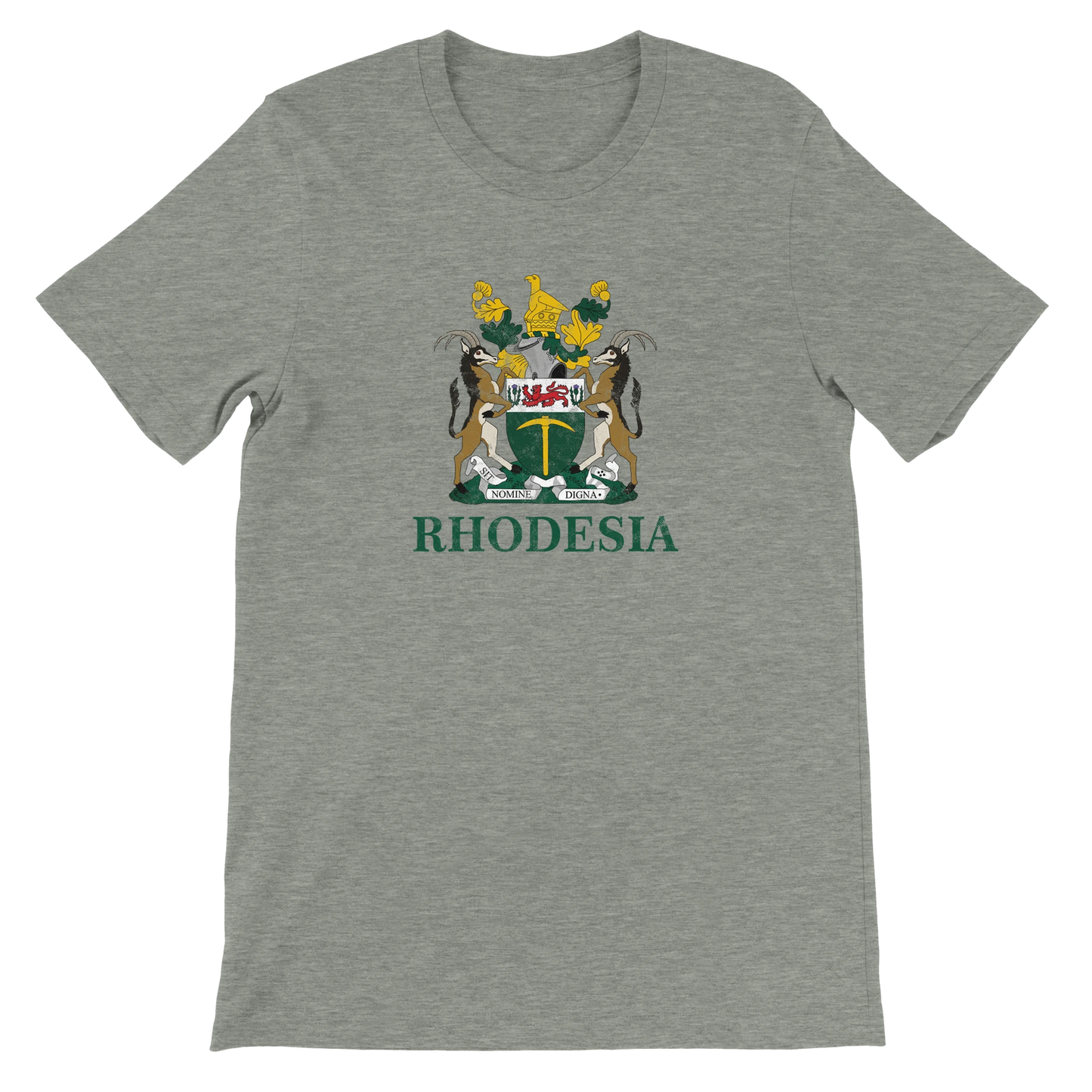 Rhodesia Coat of Arms Tshirt Athletic Heather