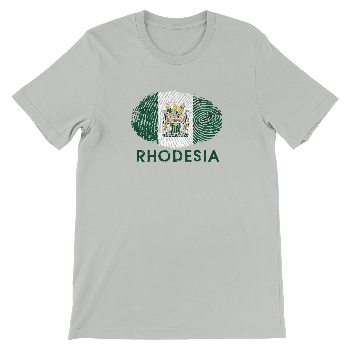 Rhodesia_flag_fingerprint_Tshirt Silver