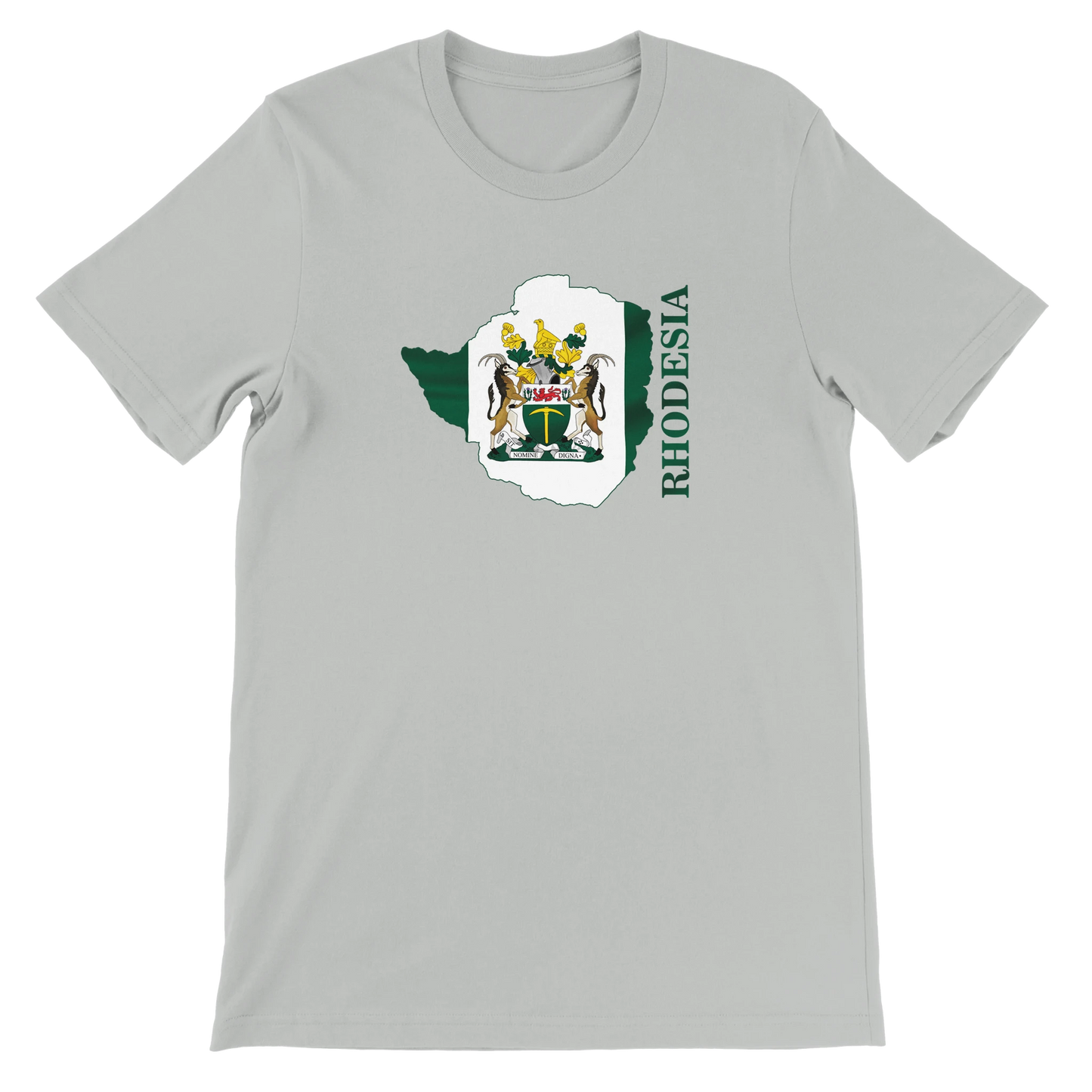 Rhodesian Country Flag T-shirt Silver