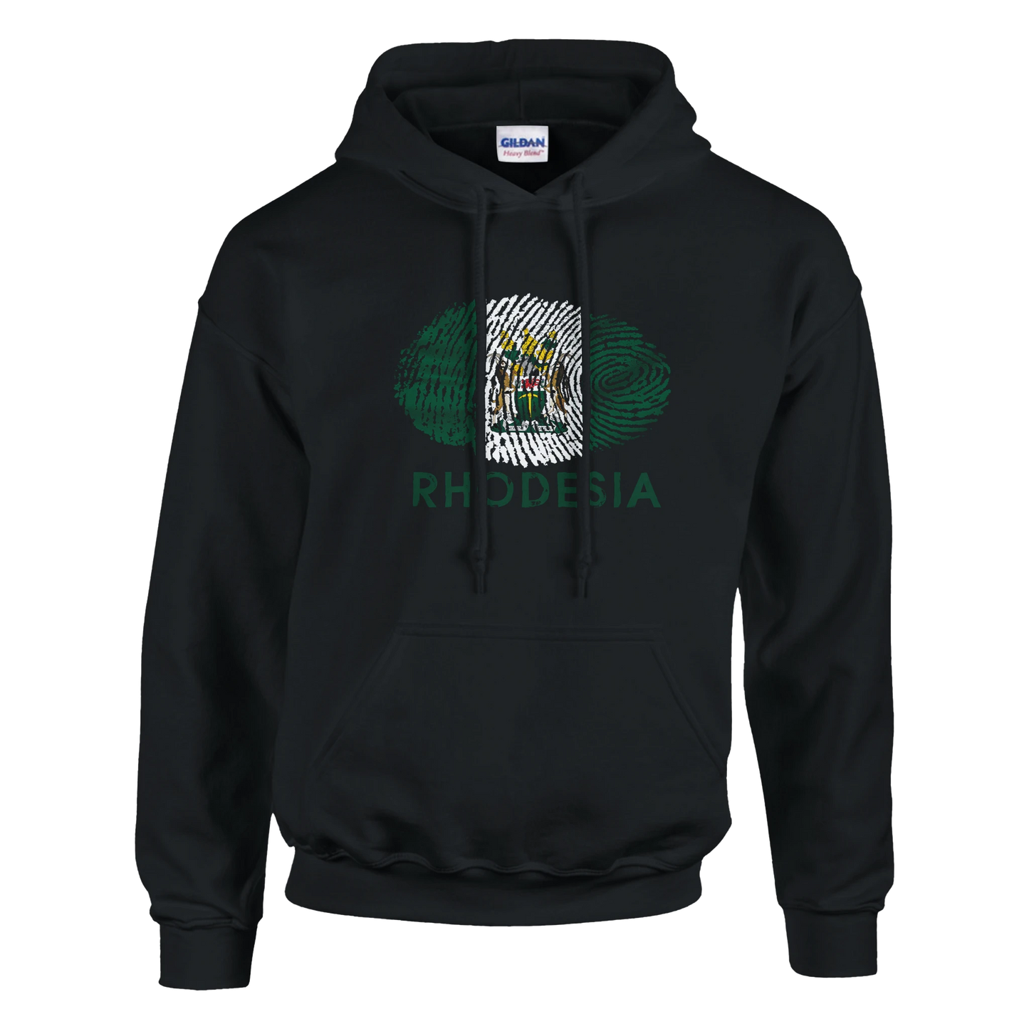 Rhodesian Flag Fingerprint Hoodie Black