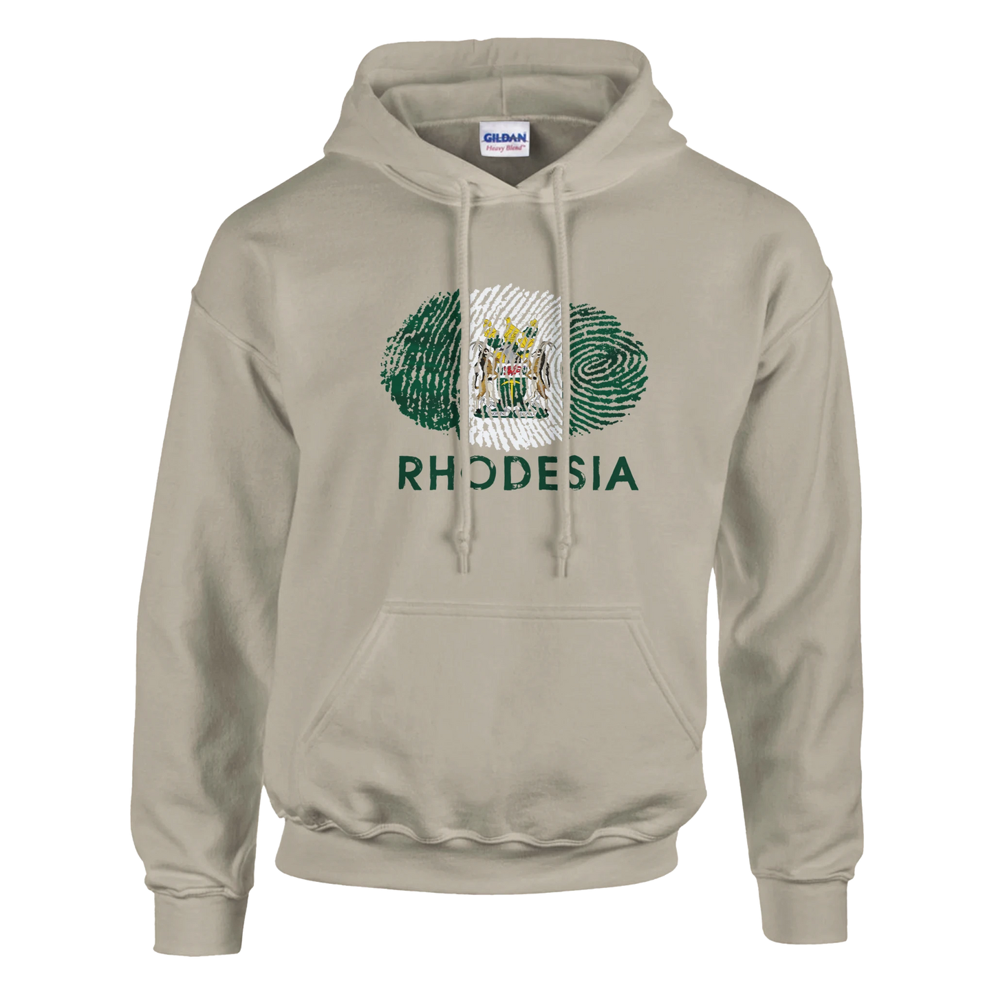 Rhodesian Flag Fingerprint Hoodie Sand