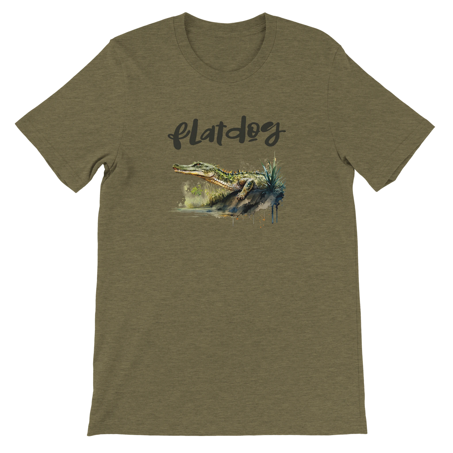 Rhodesian Flatdog T-shirt Heather Olive