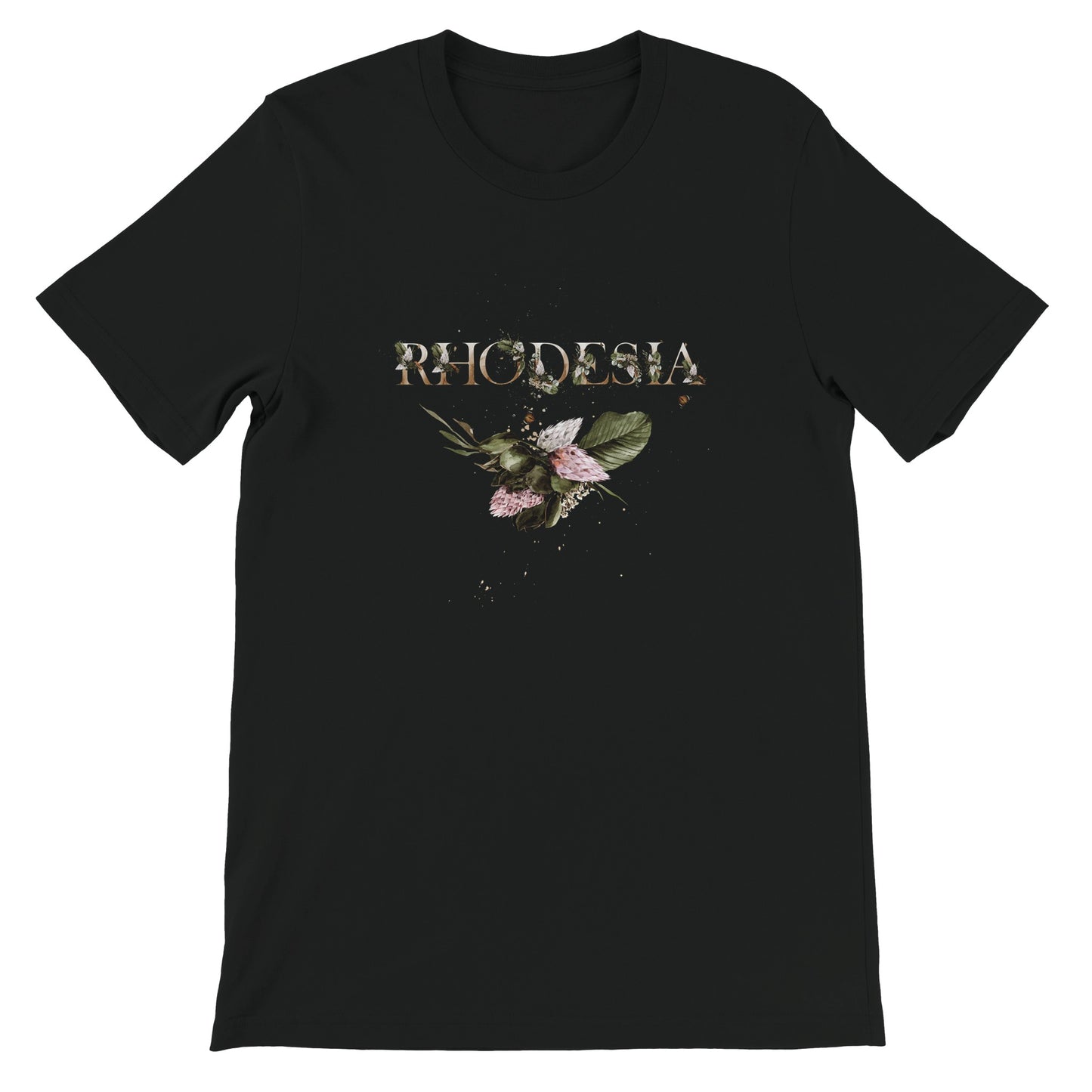 Rhodesian Florals Tshirt Black