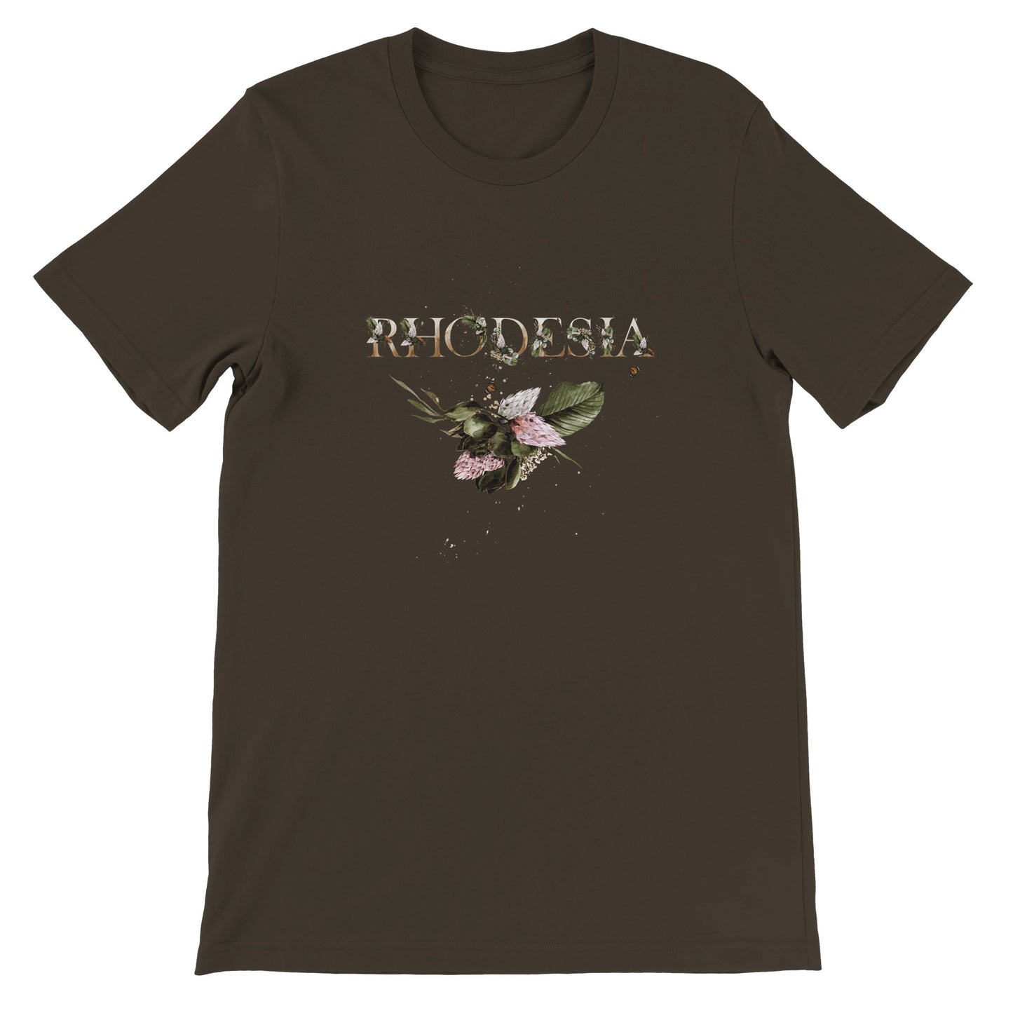 Rhodesian Florals Tshirt Brown